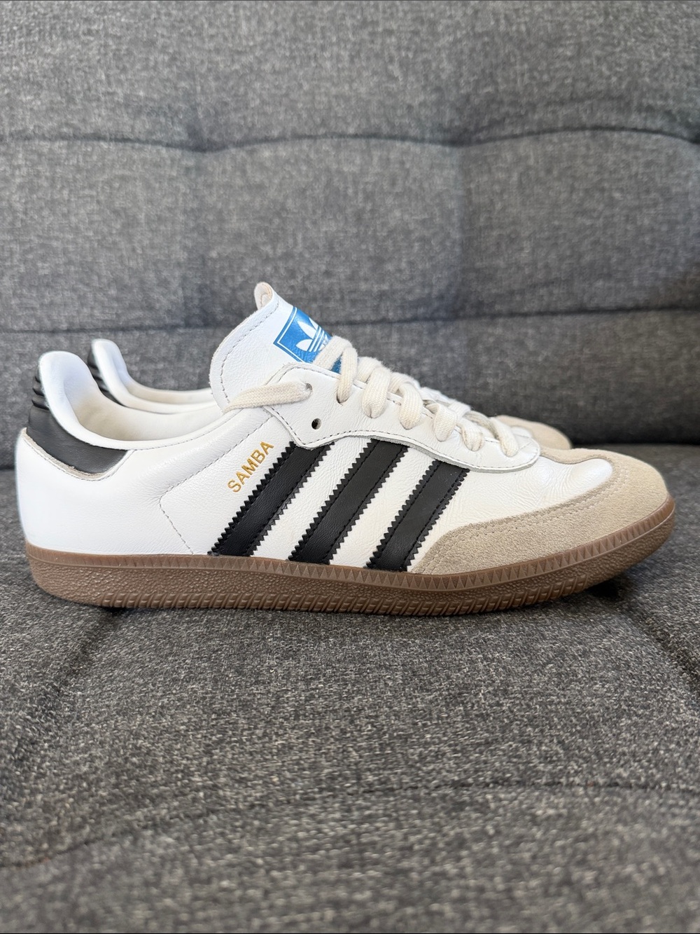 adidas Samba White Black with Gum Sole